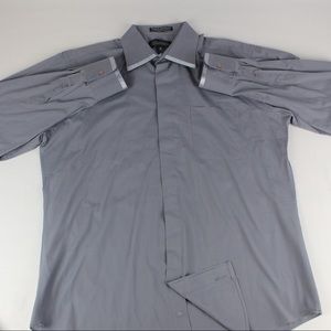 Damante Couture Collection Grey Button Down